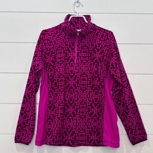 Columbia vibrant patterned 1/4 zip fleece pullover size XL (fits smaller)